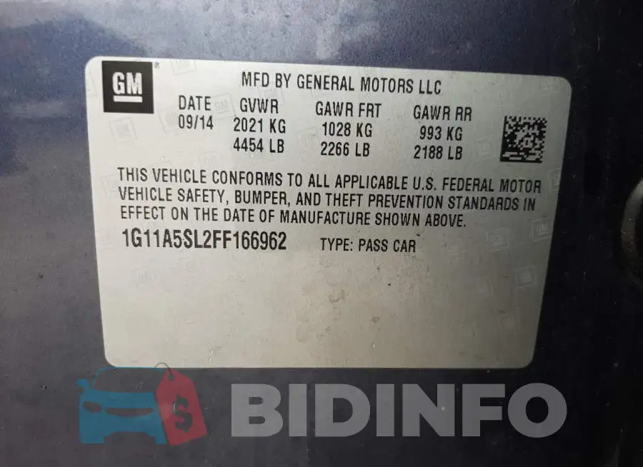 1G11A5SL2FF166962 Photo# 12
