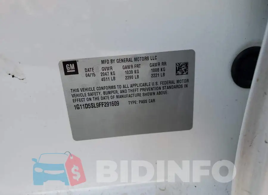 1G11D5SL9FF291609 Photo# 12
