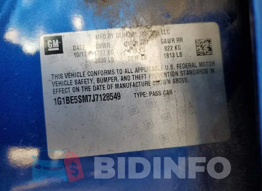 1G1BE5SM7J7128549 Photo# 12