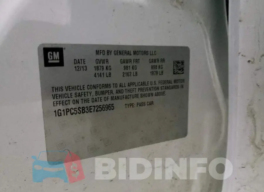 1G1PC5SB3E7256965 Photo# 13