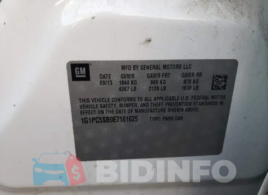 1G1PC5SB9E7181625 Photo# 12