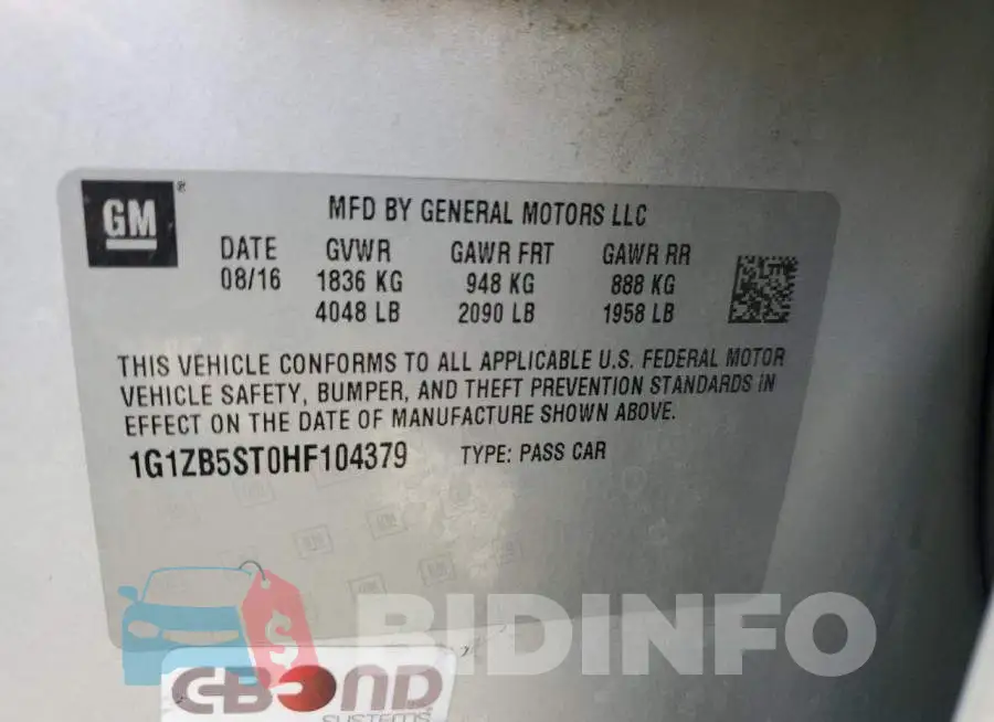 1G1ZB5ST0HF104379 Photo# 13