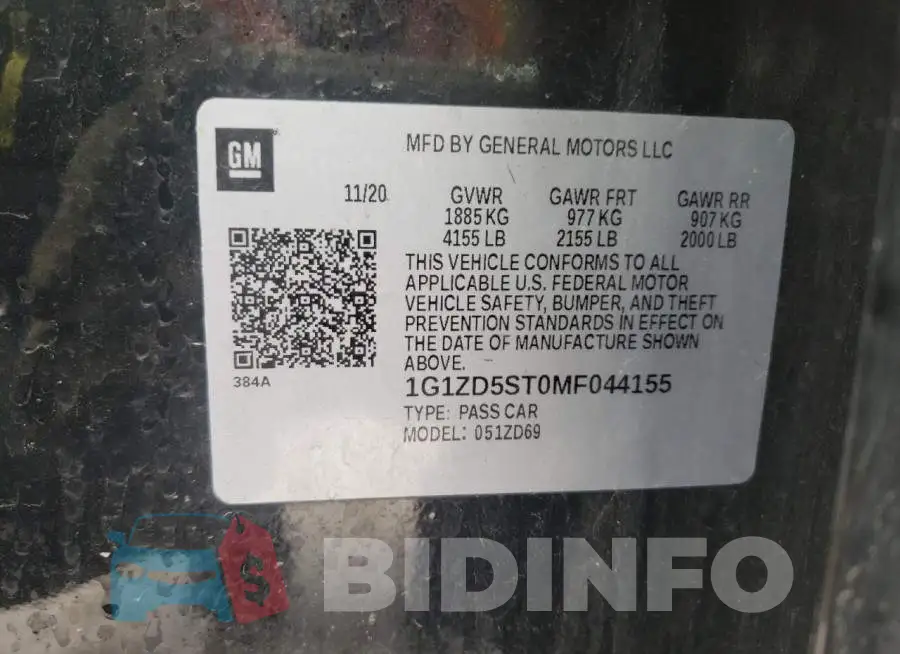 1G1ZD5ST0MF044155 Photo# 12