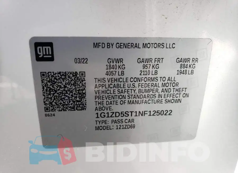 1G1ZD5ST1NF125022 Photo# 12