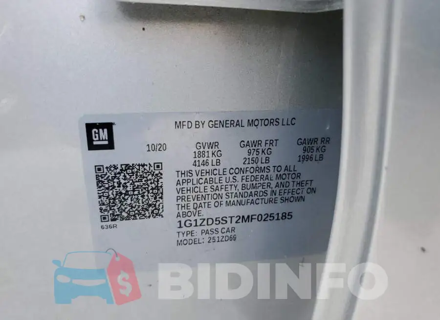 1G1ZD5ST2MF025185 Photo# 12