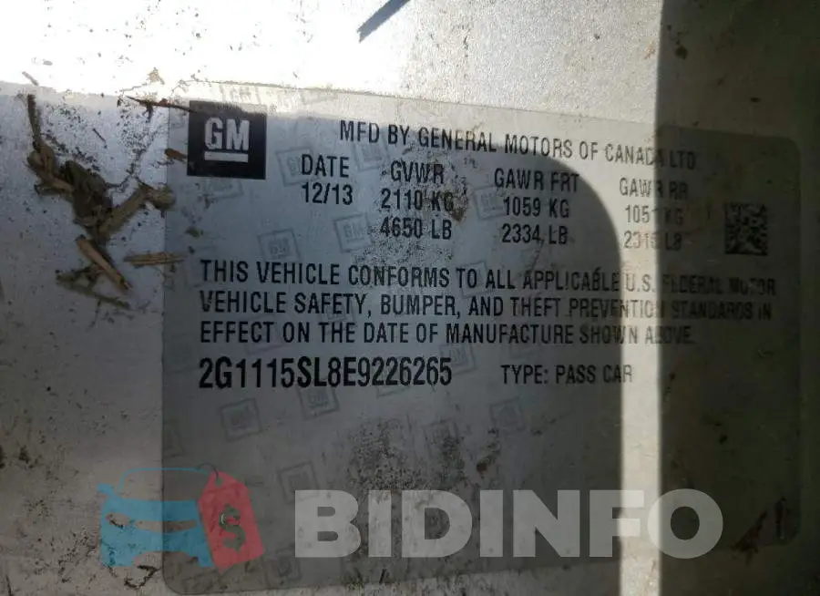 2G1115SL8E9226265 Photo# 13