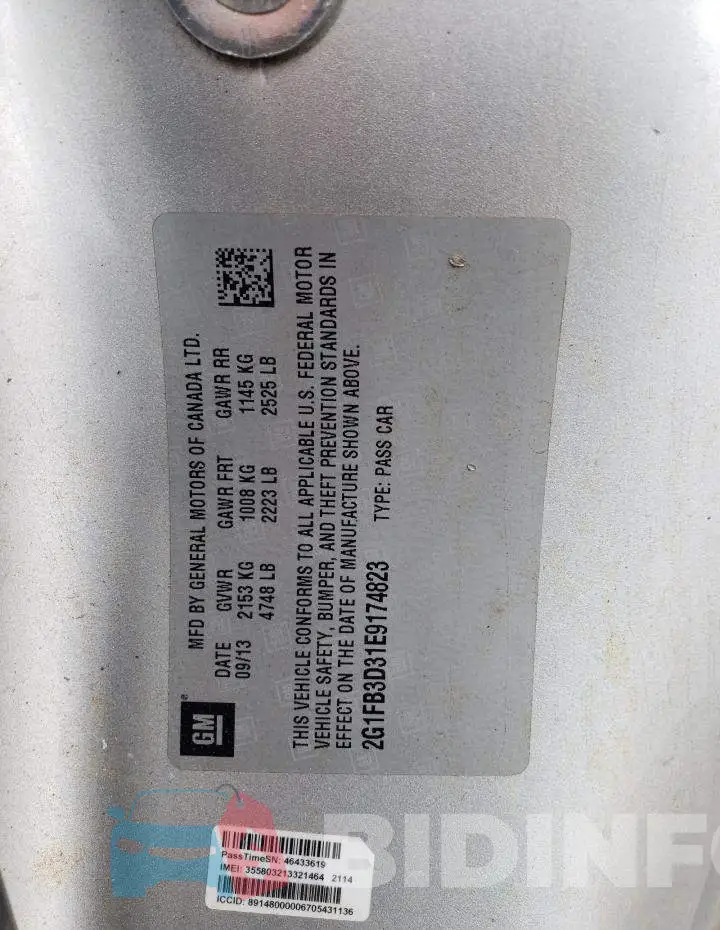 2G1FB3D31E9174823 Photo# 12