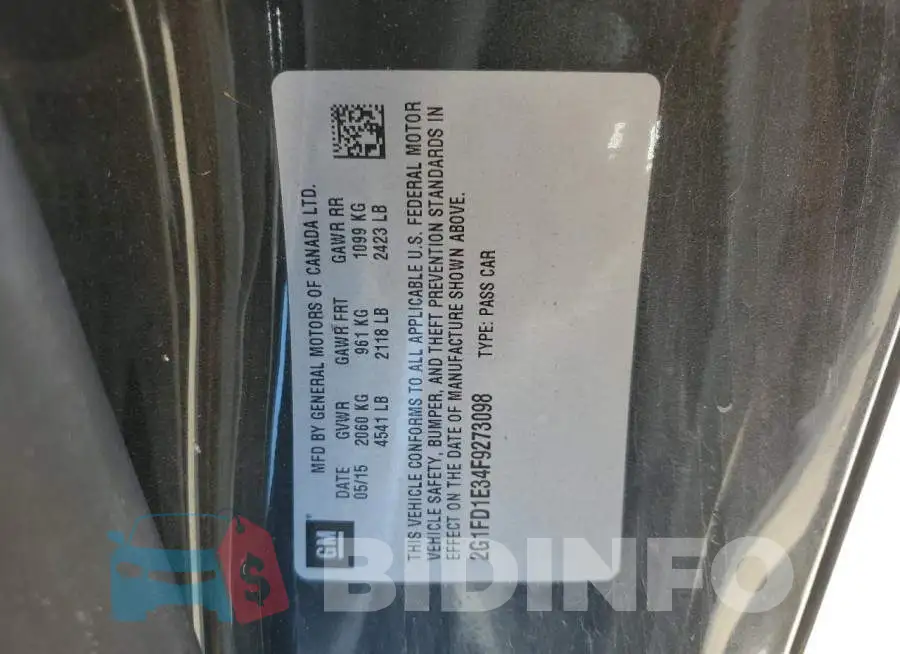 2G1FD1E34F9273098 Photo# 13