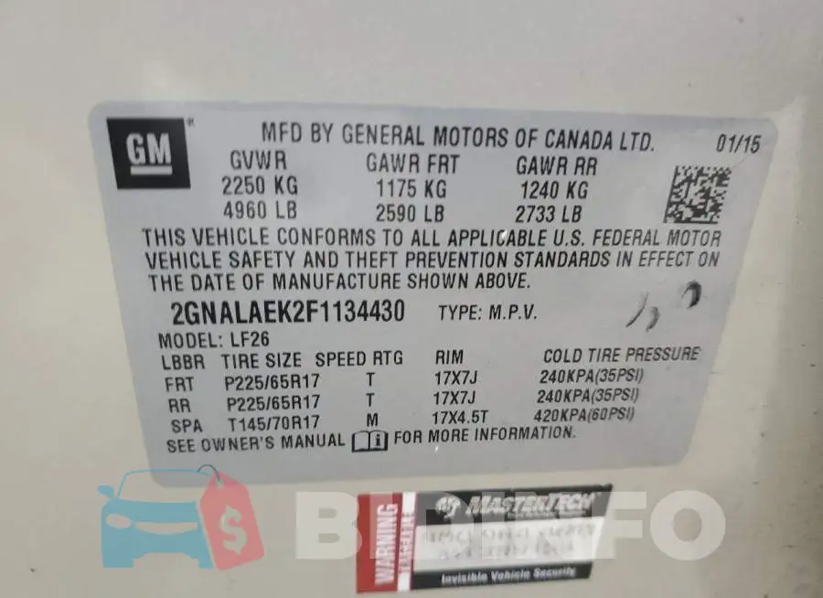 2GNALAEK2F1134430 Photo# 13