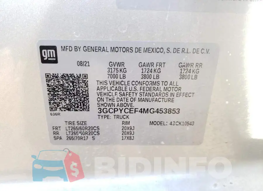 3GCPYCEF4MG453853 Photo# 12