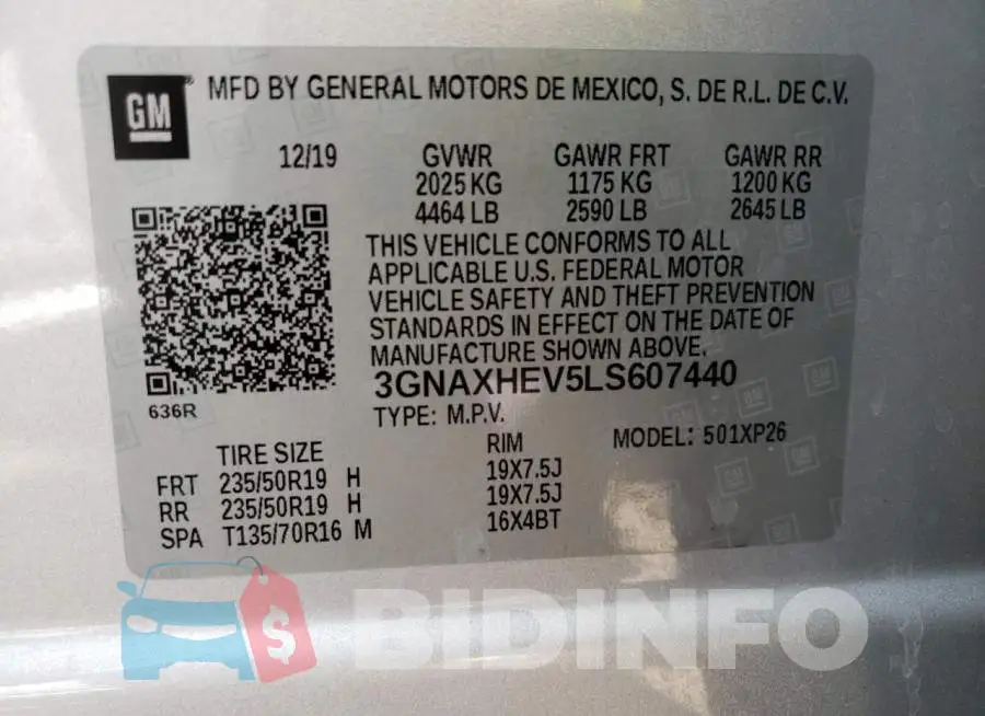 3GNAXHEV5LS607440 Photo# 13