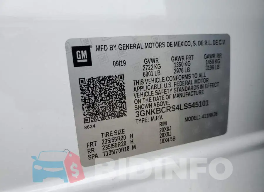 3GNKBCRS4LS545101 Photo# 13