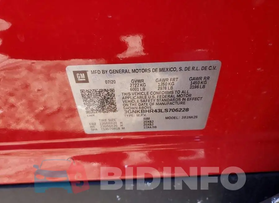 3GNKBHR43LS706228 Photo# 12