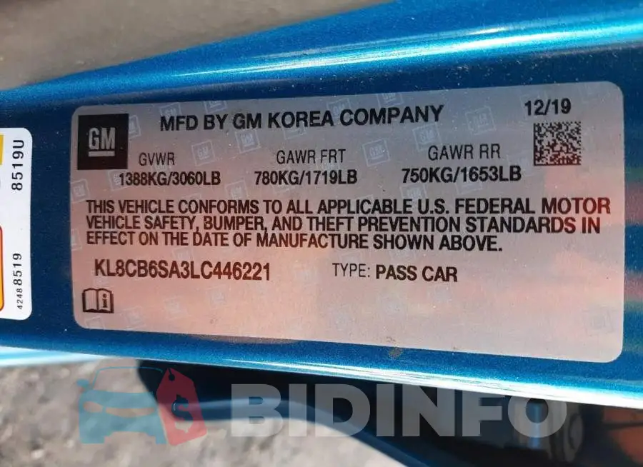 KL8CB6SA3LC446221 Photo# 12