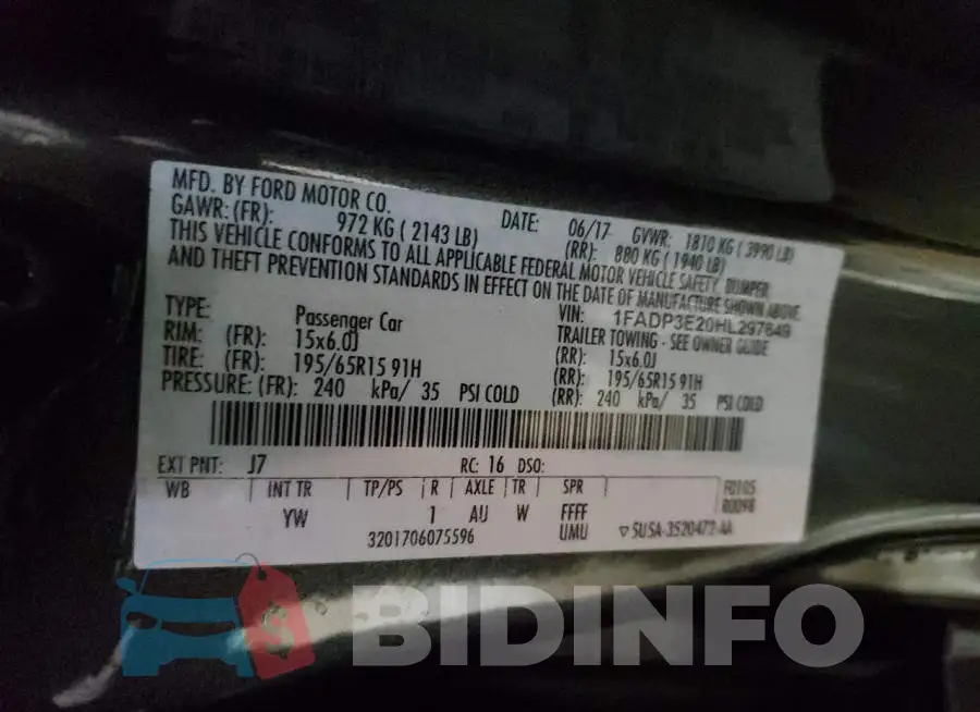 1FADP3E20HL297649 Photo# 12