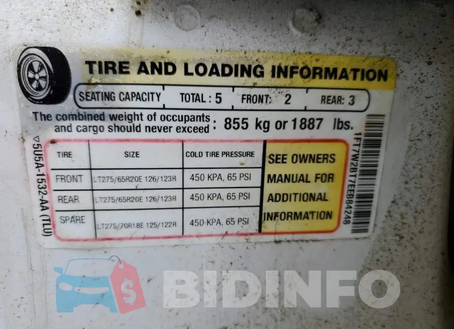 1FT7W2BT7EEB84248 Photo# 12