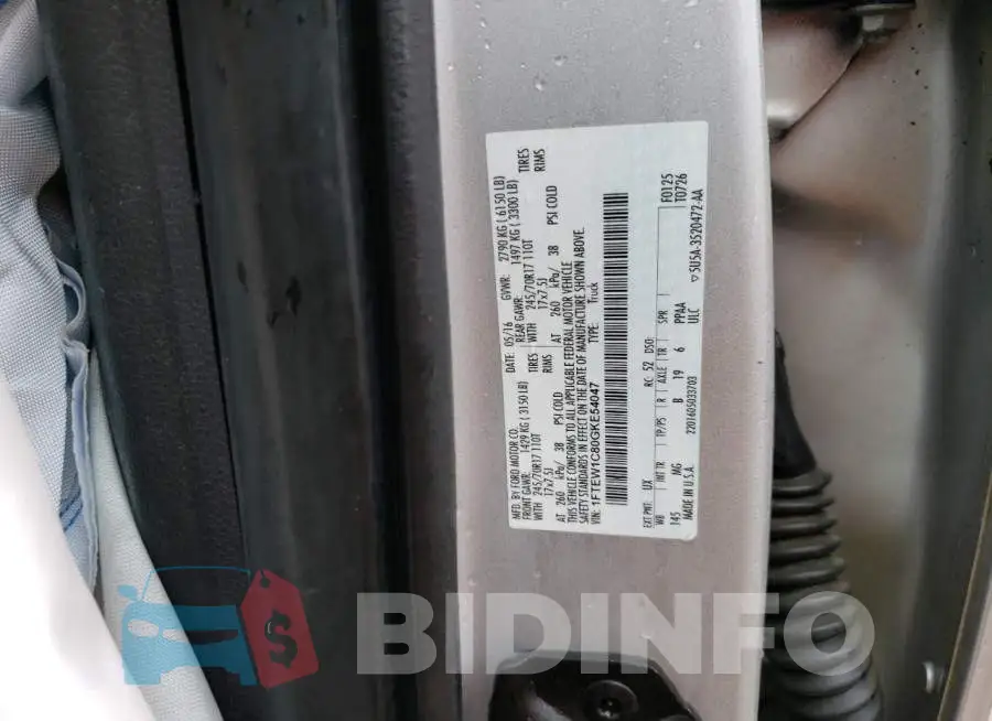 1FTEW1C80GKE54047 Photo# 13