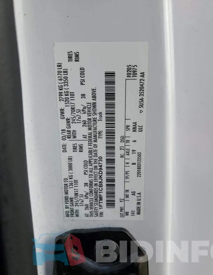 1FTMF1CB8JKD94730 Photo# 12