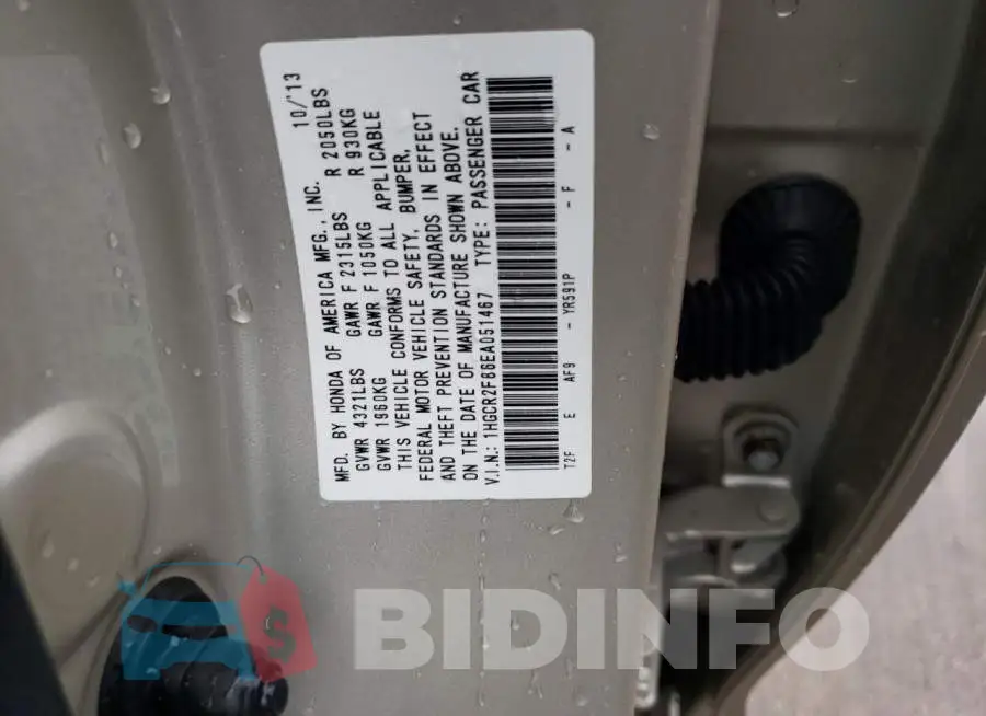 1HGCR2F86EA051467 Photo# 13