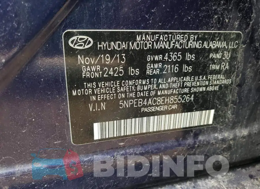 5NPEB4AC8EH855264 Photo# 10