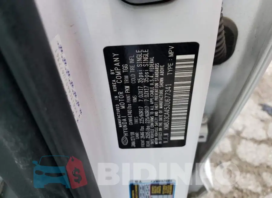 KM8J3CA45JU677341 Photo# 13
