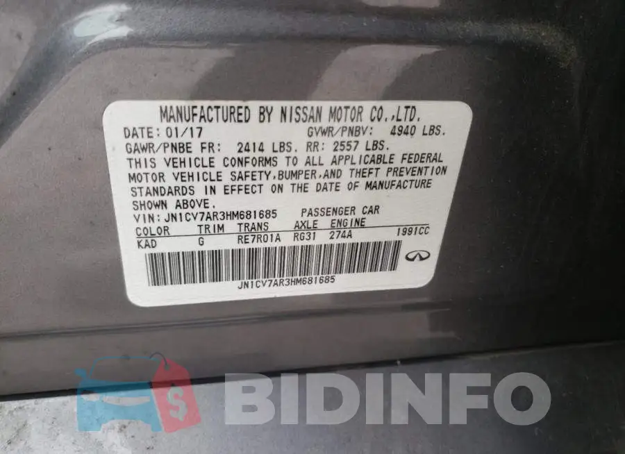 JN1CV7AR3HM681685 Photo# 12