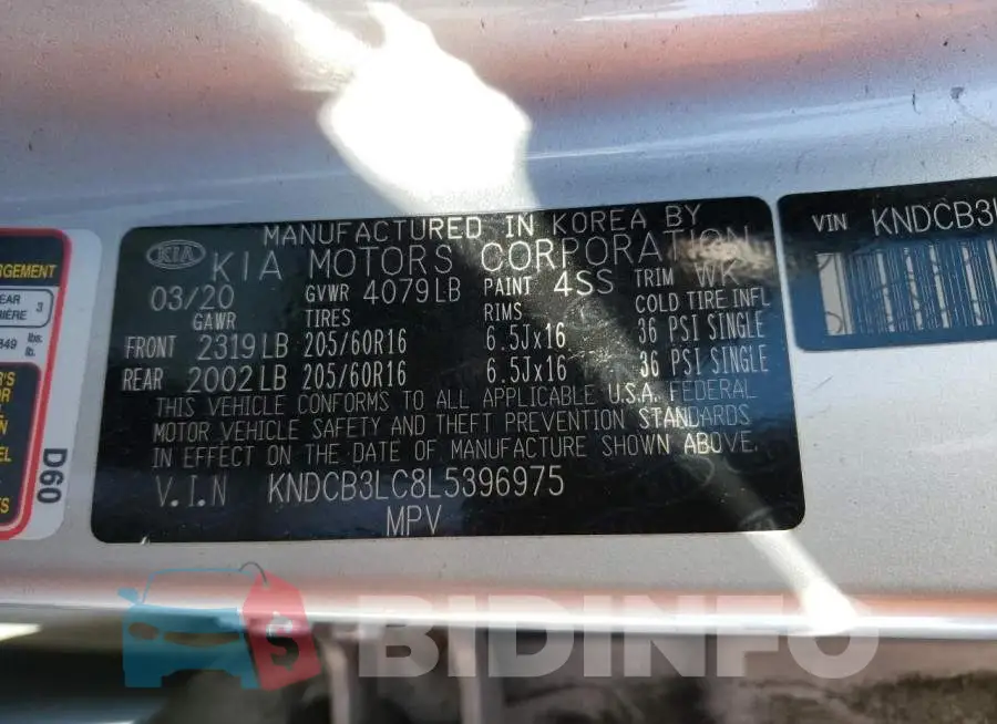 KNDCB3LC8L5396975 Photo# 13