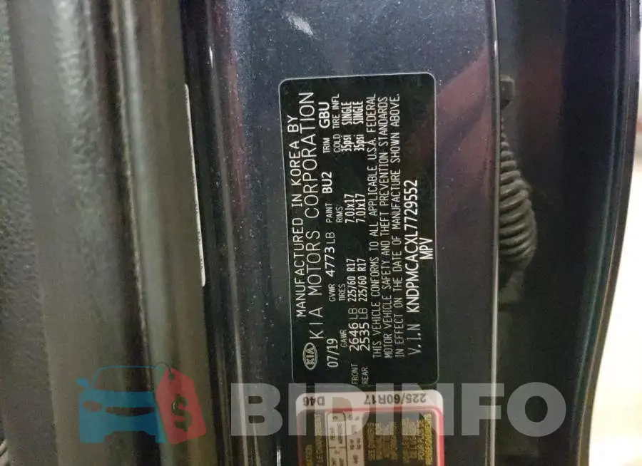 KNDPMCACXL7729552 Photo# 14