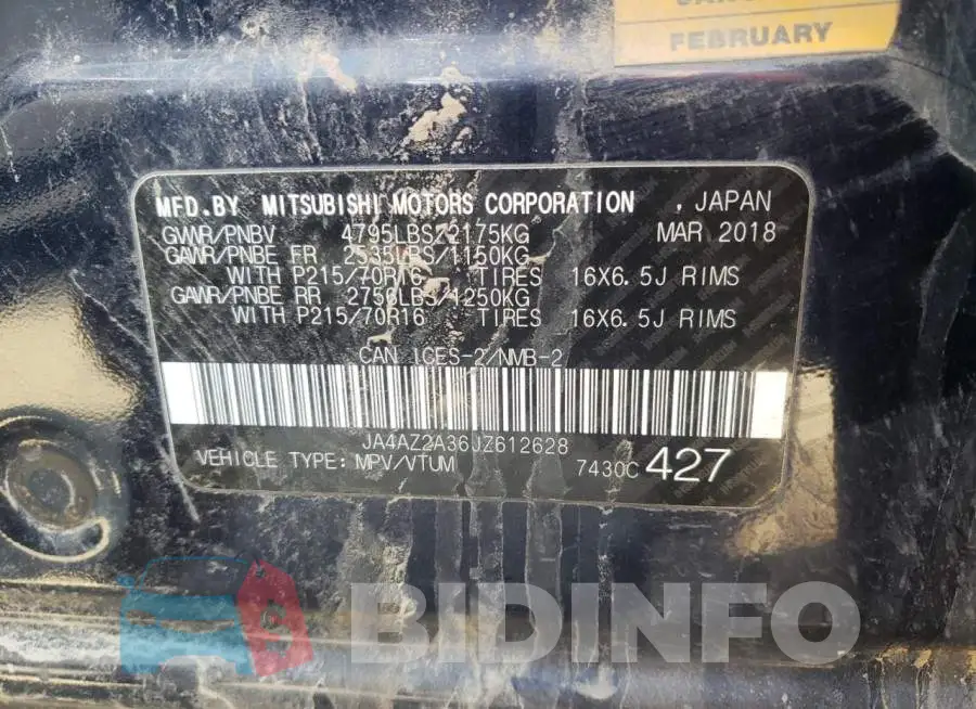 JA4AZ2A36JZ612628 Photo# 13
