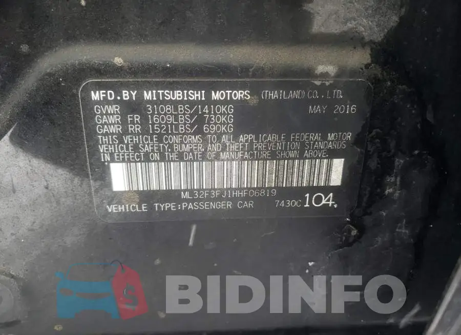 ML32F3FJ1HHF06819 Photo# 12