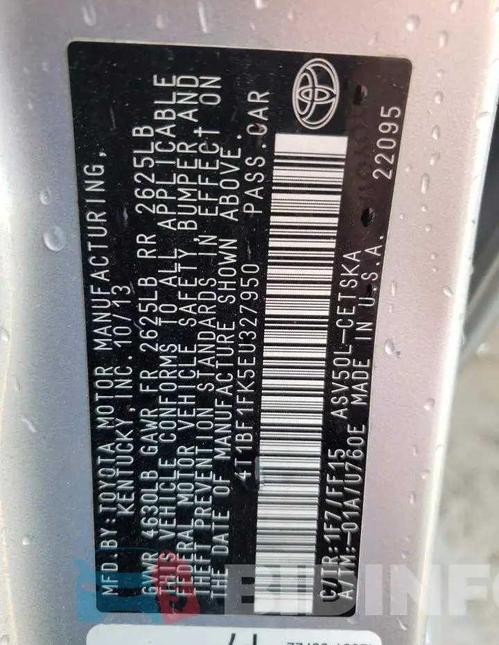 4T1BF1FK5EU327950 Photo# 13