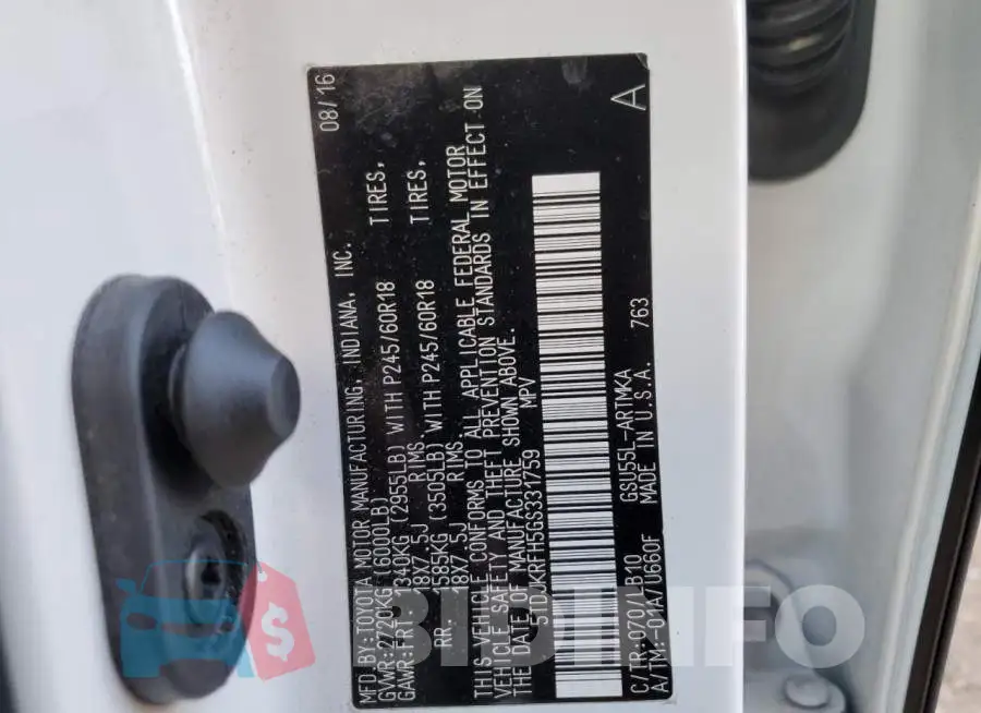 5TDJKRFH5GS331759 Photo# 13