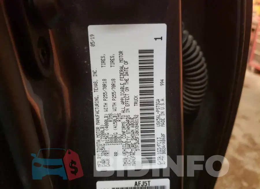 5TFDW5F10KX848192 Photo# 13