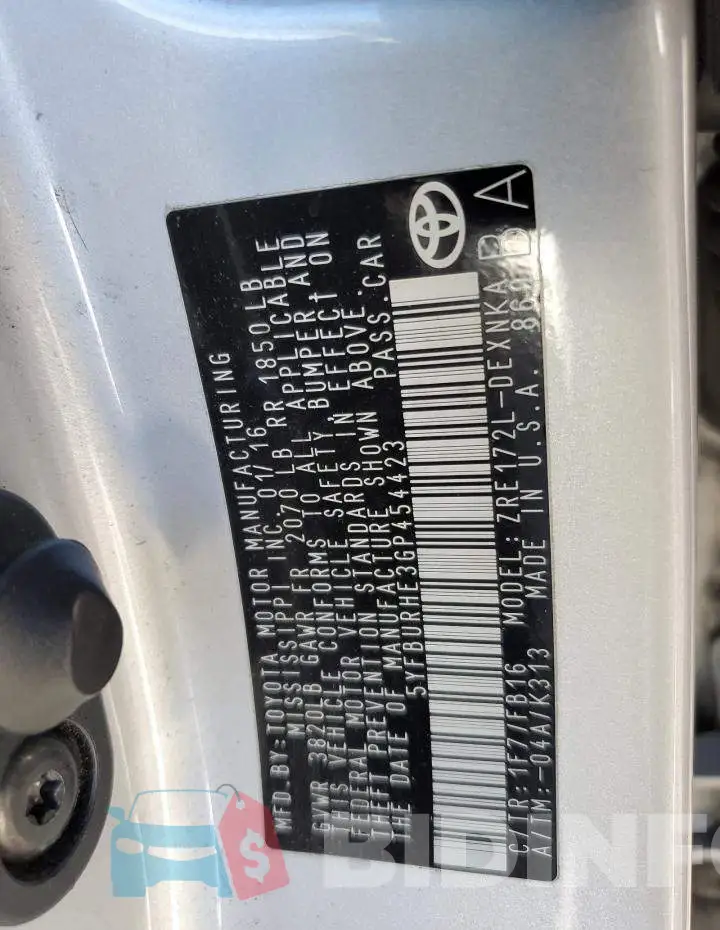 5YFBURHE3GP454423 Photo# 12
