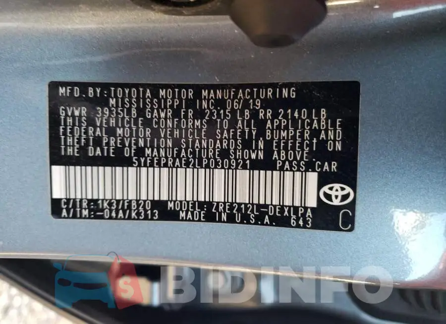 5YFEPRAE2LP030921 Photo# 12