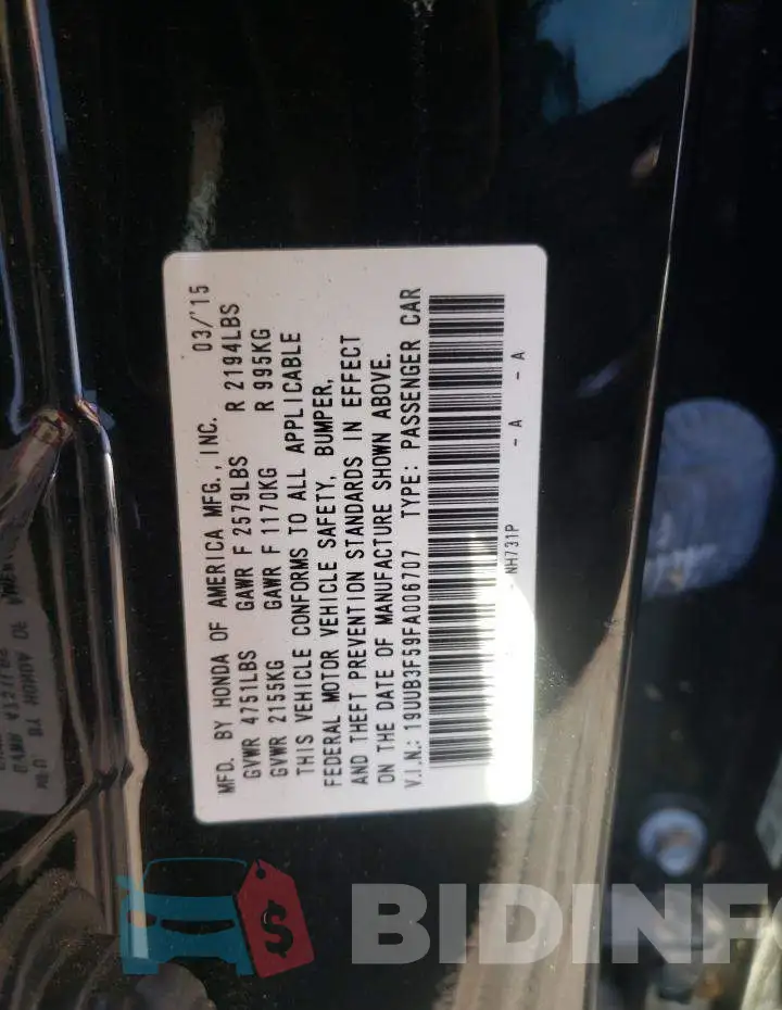 19UUB3F59FA006707 Photo# 12