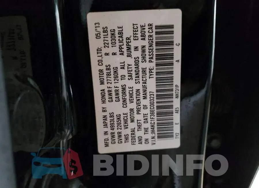 JH4KC1F36EC003237 Photo# 12