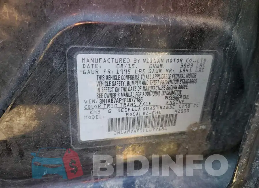 3N1AB7AP1FL677186 Photo# 12