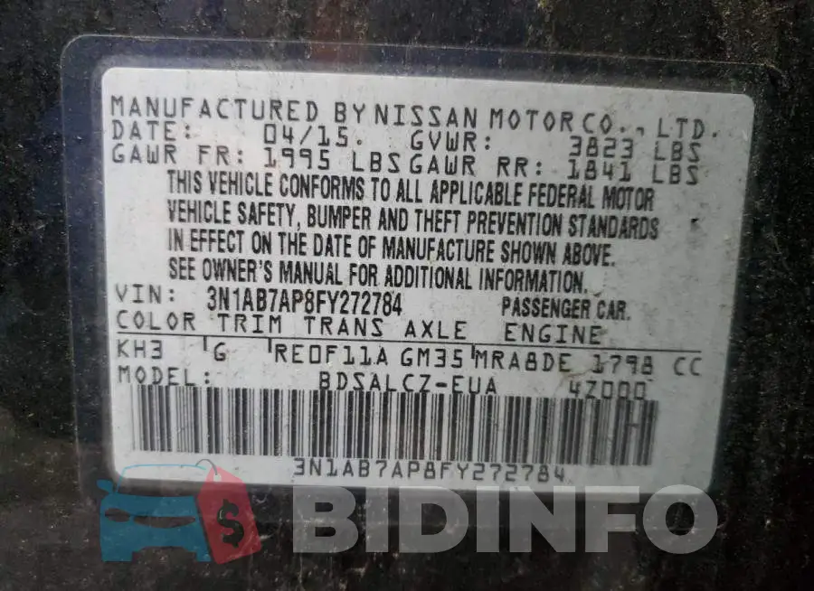 3N1AB7AP8FY272784 Photo# 12