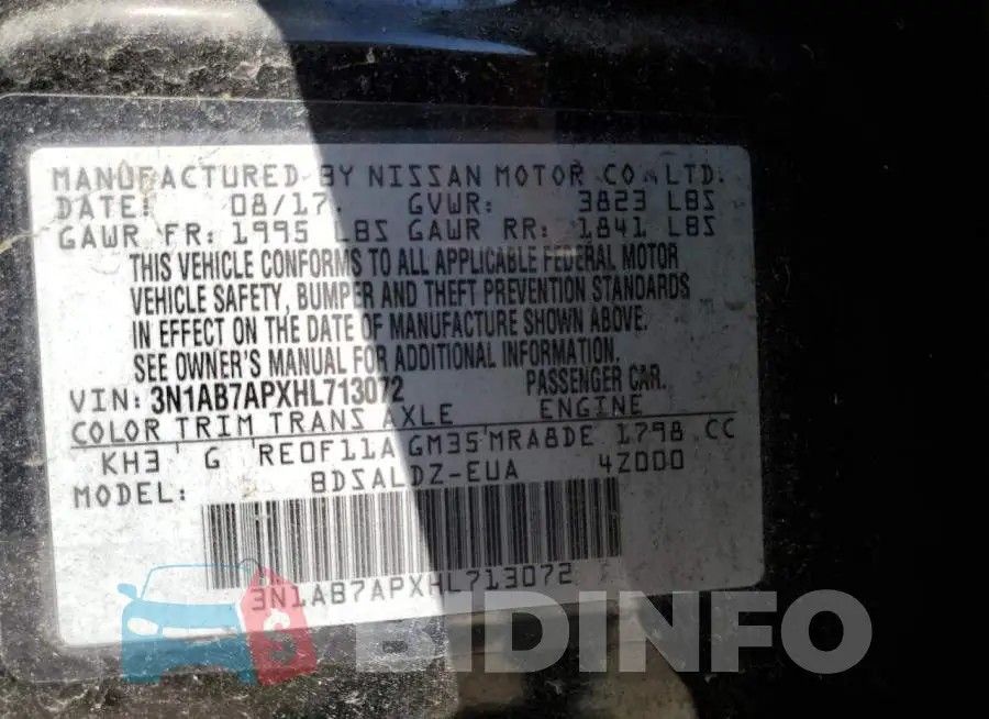 3N1AB7APXHL713072 Photo# 12