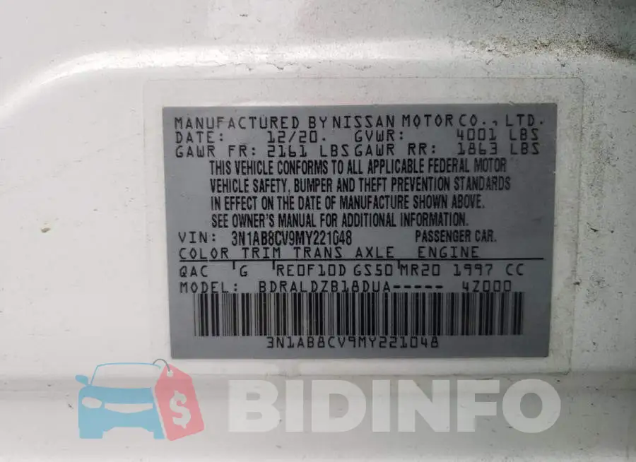 3N1AB8CV9MY221048 Photo# 12