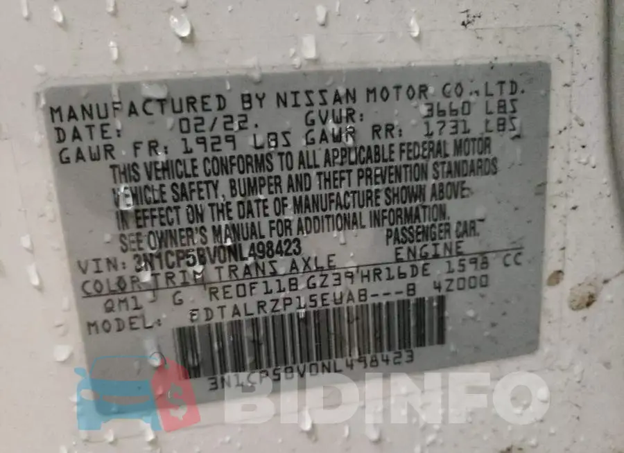 3N1CP5BV0NL498423 Photo# 14