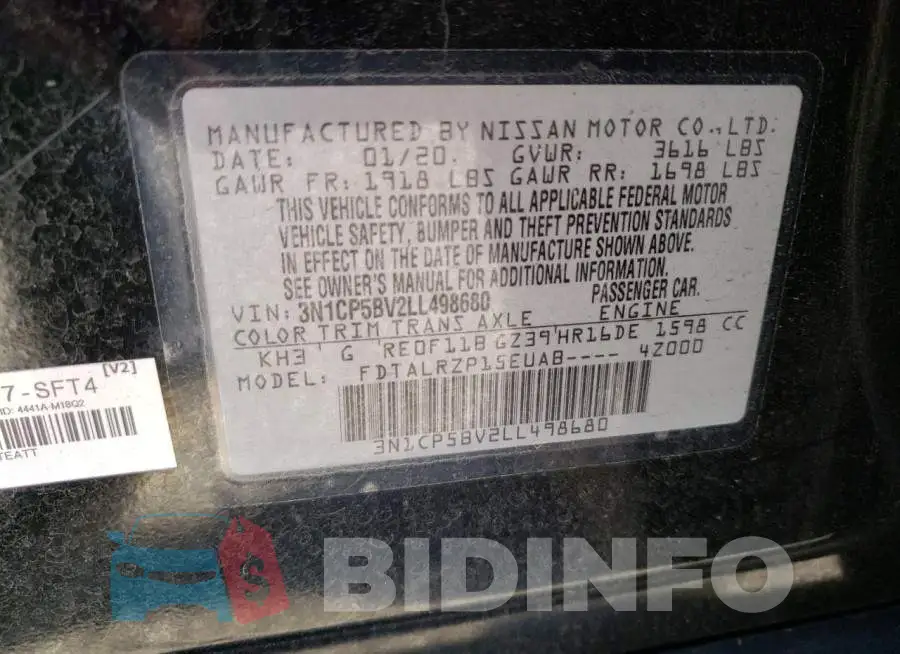 3N1CP5BV2LL498680 Photo# 13