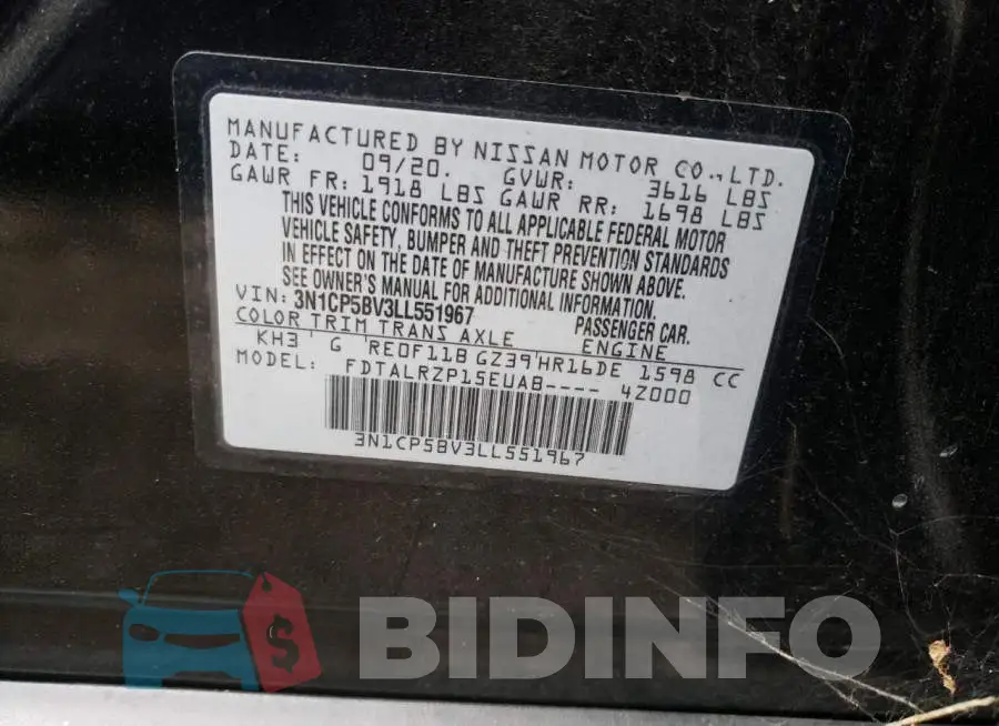3N1CP5BV3LL551967 Photo# 13