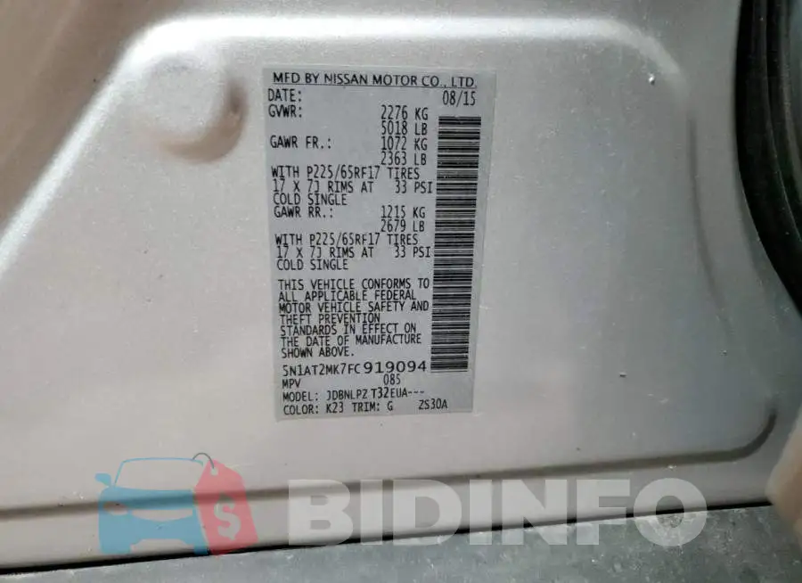 5N1AT2MK7FC919094 Photo# 13