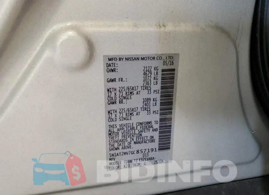 5N1AT2MV7GC857191 Photo# 13