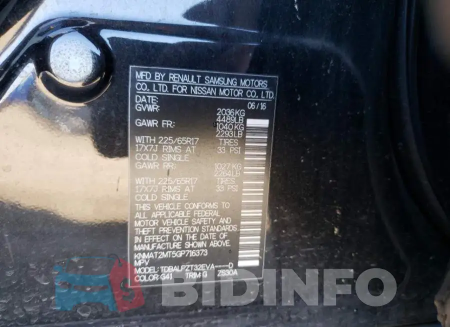 KNMAT2MT5GP716373 Photo# 14
