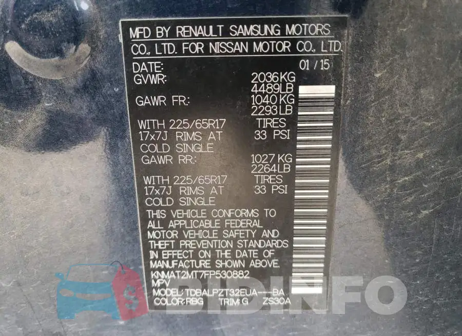KNMAT2MT7FP530882 Photo# 13