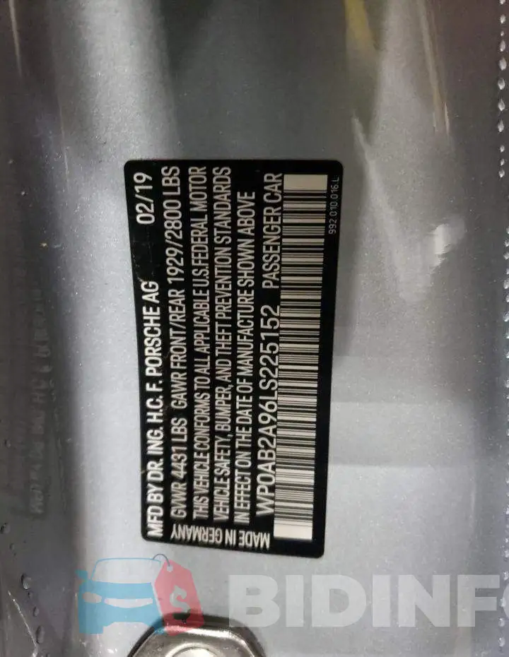 WP0AB2A96LS225152 Photo# 13