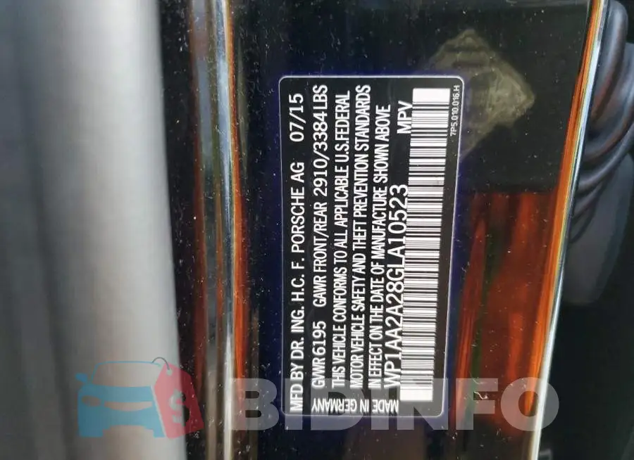 WP1AA2A28GLA10523 Photo# 12
